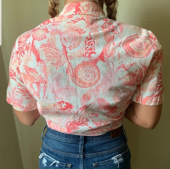 Cute Pink Beachy Tie Up Blouse - Picture 3 of 3